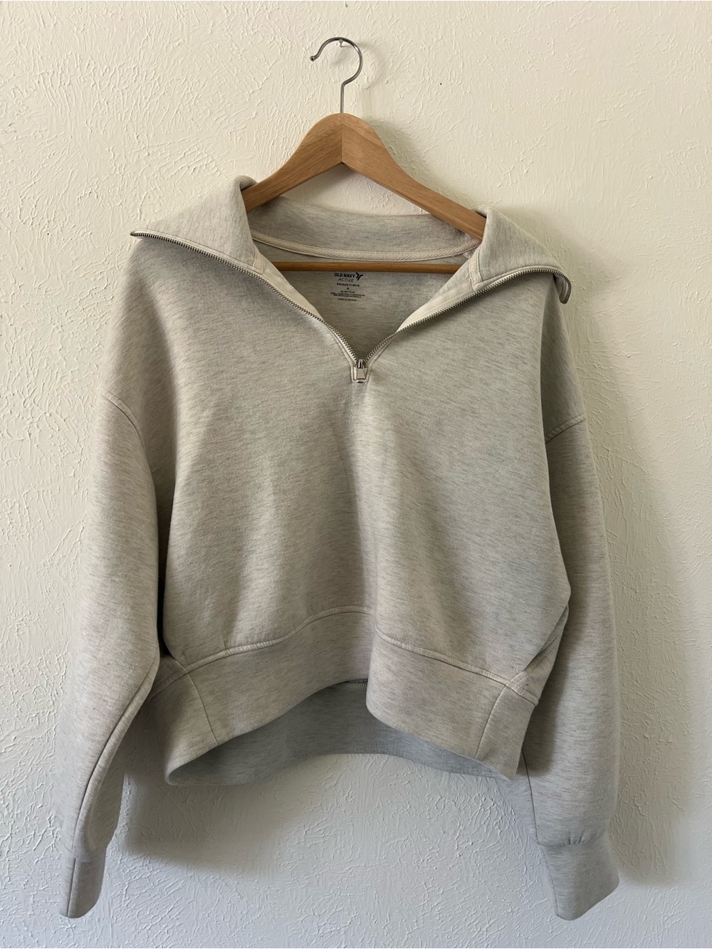 Old Navy Zip-Up Sweatshirt - Heather Light Gray